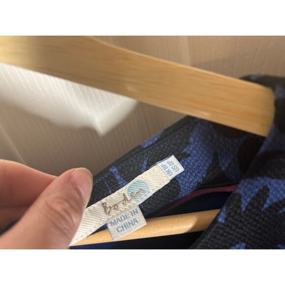 Boden Blue and Black Floral Patterned Structured Sheath Dress - Picture 5 of 5